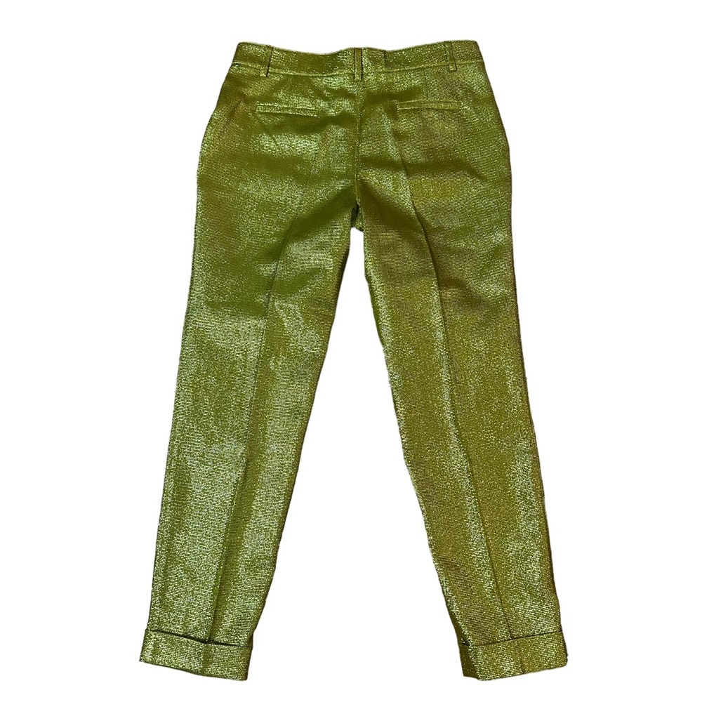 P.A.R.O.S.H. Yellow Metallic Pants Size Large - Picture 4 of 5